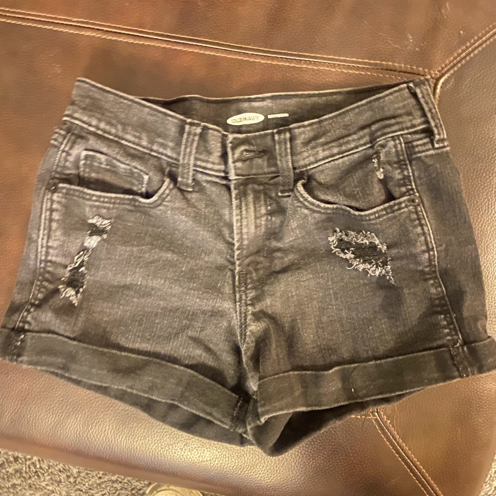 Boyfriend old navy black denim shorts
